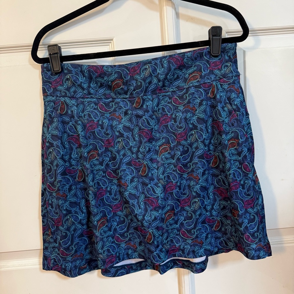 Greg Norman Collection Blue Paisley Skirt - Picture 13 of 13